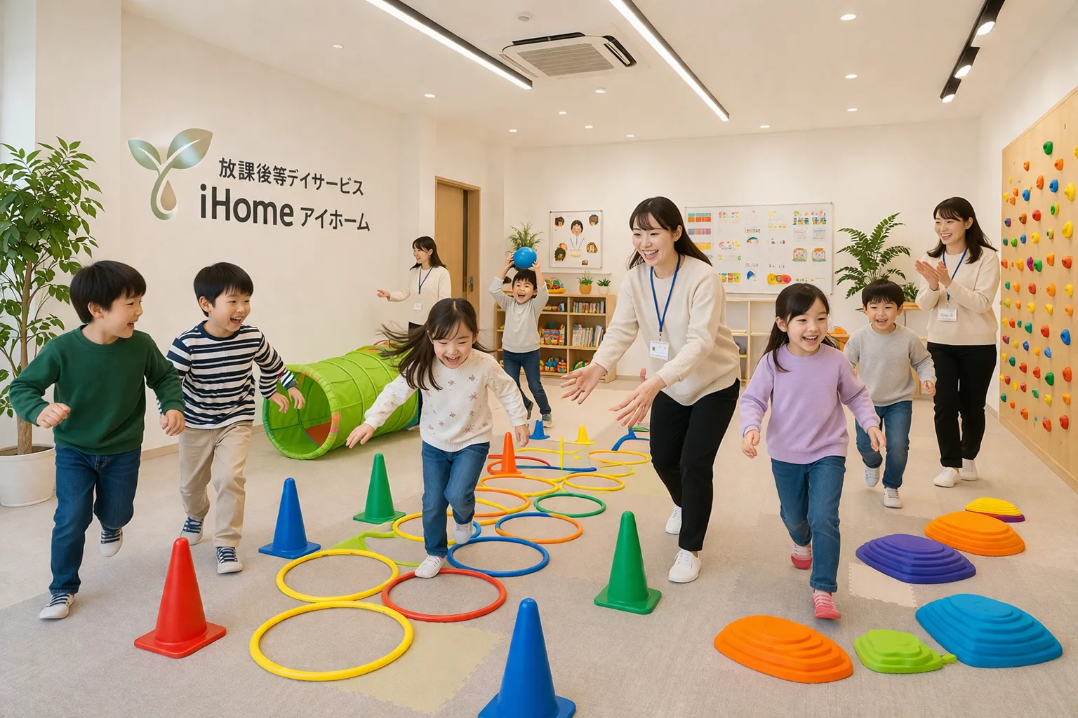 活動・遊びのスペース。体を動かして楽しく過ごせます